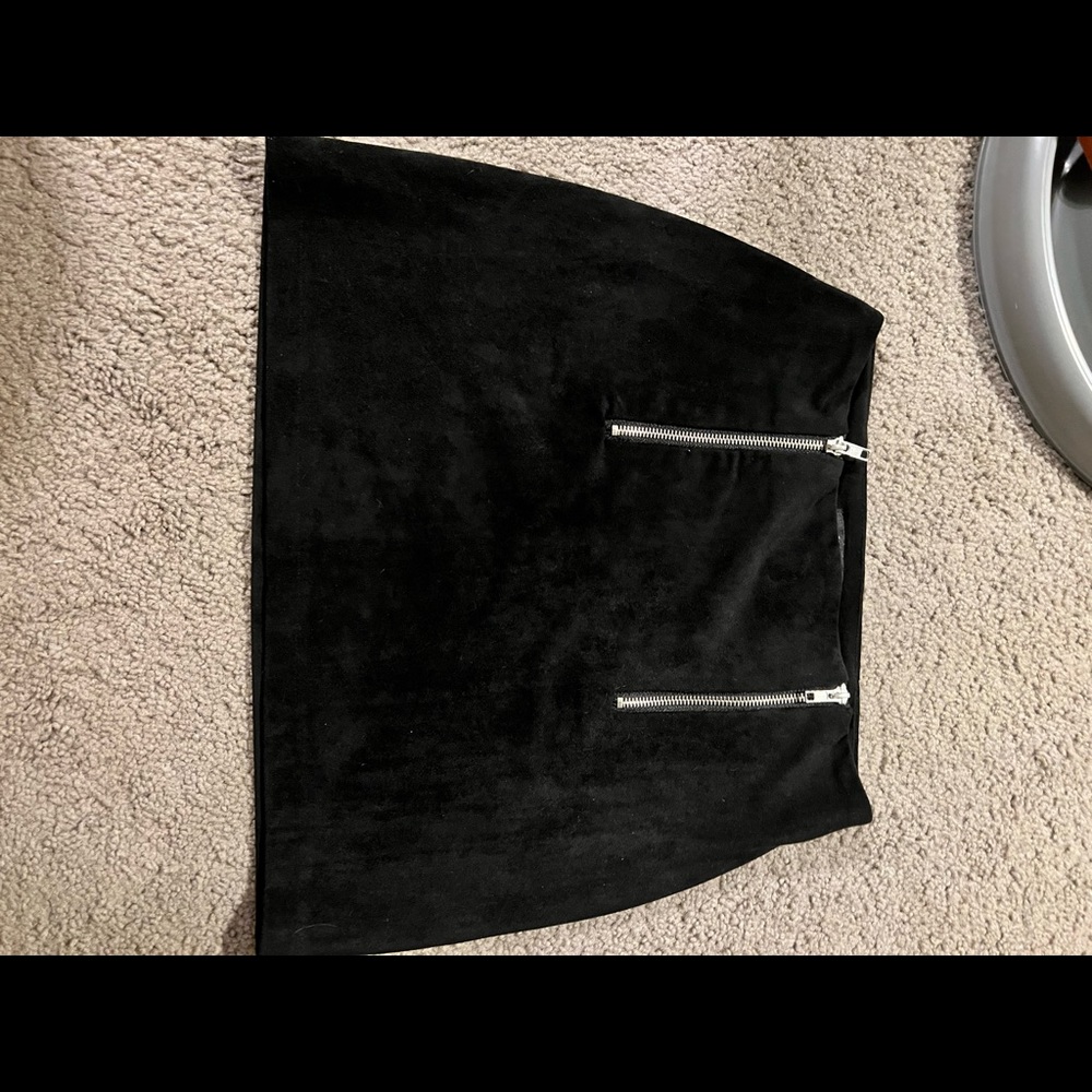 suede mini skirt